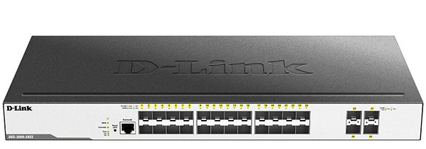 24 Gigabit SFP ports + 4 10G SFP+ ports L2 Gigabit Managed Switch D-Link DGS-3000-28XS