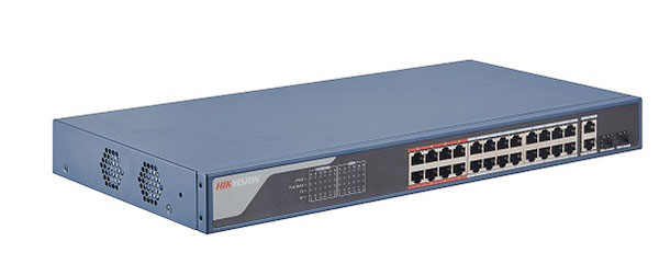 24-Port 100Mbps Fast Ethernet Smart PoE Switch HIKVISION DS-3E1326P-EI